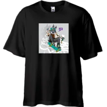 Футболка Oversize Hare on a skateboard
