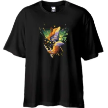 Футболка Oversize Fox low-polly art
