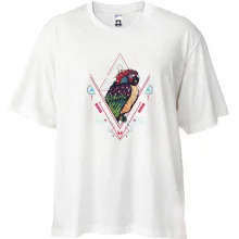 Футболка Oversize Parrot Line Art