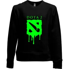 Дитячий світшот без начосу кислотний лого DOTA 2