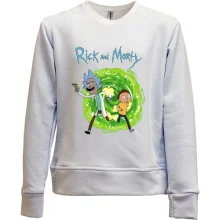 Детский свитшот без начеса Rick and Morty