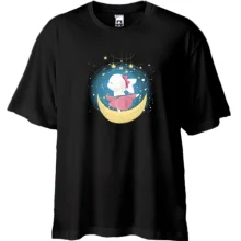 Футболка Oversize Baby rabbit on the moon