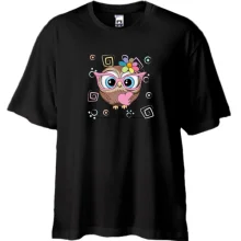 Футболка Oversize Baby owl with heart
