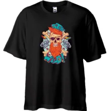 Футболка Oversize Skull with a red beard