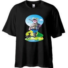 Футболка Oversize Охотник с псом