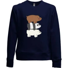 Детский свитшот без начеса We bare bears (3 медведя)