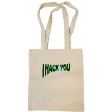 Сумка шопер з написом "I hack you"