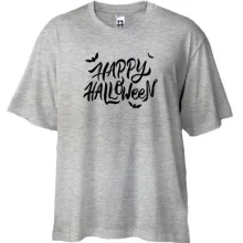 Футболка Oversize Happy Halloween (з кажанами)