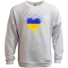 Світшот без начосу Жовто-сині сердечка
