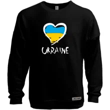 Свитшот без начеса с надписью "Ukraine" и сердечком