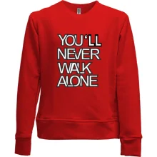 Детский свитшот без начеса You'll Never Walk Alone