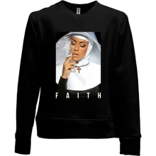 Детский свитшот без начеса с монашкой FAITH