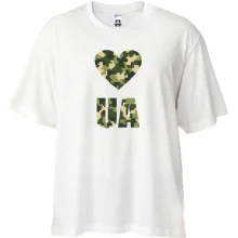 Футболка Oversize с камуфляжной надписью Love UA