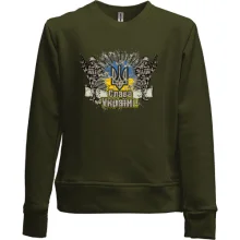 Дитячий світшот без начосу Слава Україні (піксель арт)