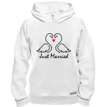 Худи BASE Just Married с контурными лебедями