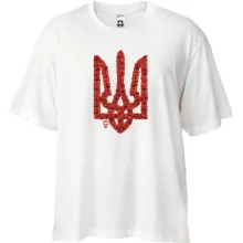 Футболка Oversize Тризуб из маков