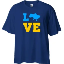 Футболка Oversize LOVE с мапой Украины