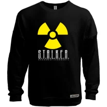 Світшот без начосу із символом радіації та логотипом S.T.A.L.K.E.R.