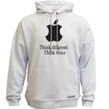 Худи без начеса Apple - Think twice