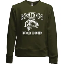 Дитячий світшот без начосу Born to Fish Forced to work
