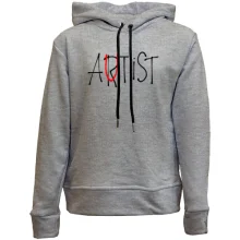 Детское худи без начеса с надписью Artist/autist