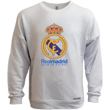 Світшот без начосу з кольоровою емблемою Real Madrid