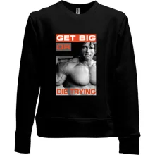 Детский свитшот без начеса c Арни "Get big or die trying"