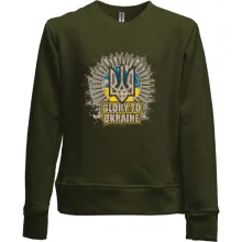 Детский свитшот без начеса Glory to Ukraine (с патронами)