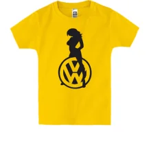Дитяча футболка Volkswagen (лого з дівчиною)