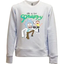 Детский свитшот без начеса Time to get Schwifty
