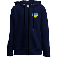 Детское худи на молнии Сердце из желто-голубых цветов (mini)