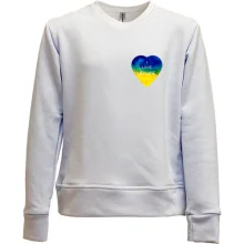 Детский свитшот без начеса "I love Ukraine" на сердце (мини)