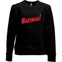 Дитячий світшот без начосу Bazinga з червоним комікс-написом