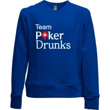 Детский свитшот без начеса Team Poker Drunks