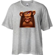 Футболка Oversize с обезьяной в стиле cartoon