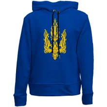 Детское худи без начеса с гербом Украины из колосков