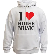 Худи без начеса I love house music