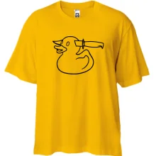 Футболка Oversize з качкою (ніж у голові)