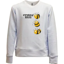 Детский свитшот без начеса Crazy Bee Пчелы