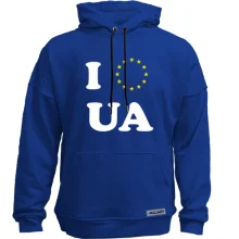 Худи без начеса Люблю Европейскую Украину
