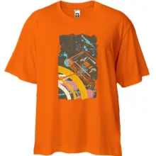 Футболка Oversize с аудиокассетой 