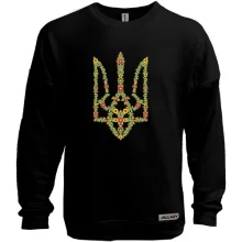 Світшот без начосу з квітковим гербом України