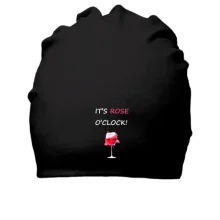 Бавовняна шапка з написом It's rose o'clock