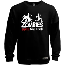Світшот без начосу Zombies hate fast food