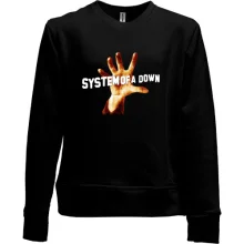Детский свитшот без начеса System of a Down с рукой