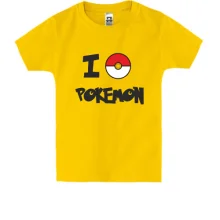 Детская футболка I love Pokemon