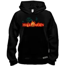 Худи BASE с огненной надписью Halloween