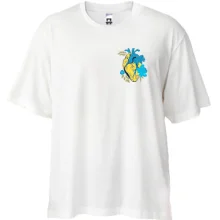 Футболка Oversize с украинским сердцем и цветами