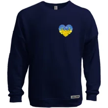 Світшот без начосу Серце із жовто-блакитних квітів (mini)