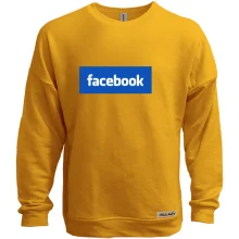 Свитшот без начеса с логотипом Facebook